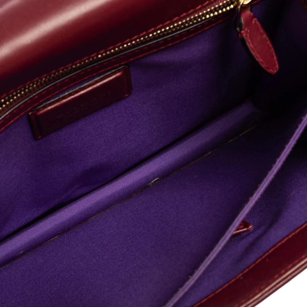 Bvlgari Burgundy Leather Serpenti Forever Top Handle Bag 商品