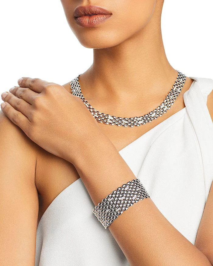 商品Alberto Amati|14K White Gold Flat Panther Link Chain Necklace, 18",价格¥59663,第5张图片详细描述