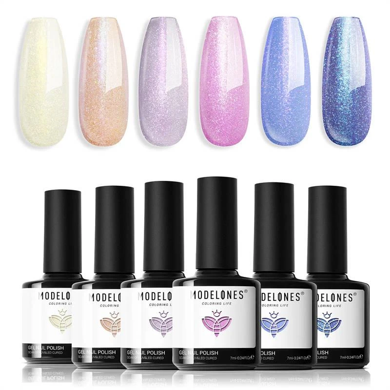 6 Shades Gel Nail Polish Set Collection 商品