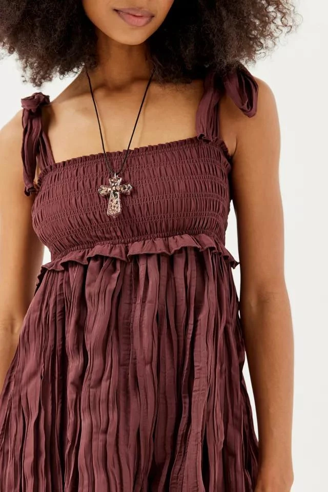 商品Urban Outfitters|UO Axel Smocked Mini Dress,价格¥222,第3张图片详细描述