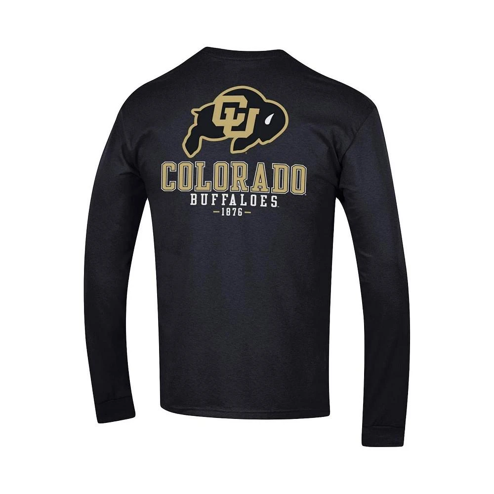 商品CHAMPION|Men's Black Colorado Buffaloes Team Stack Long Sleeve T-shirt,价格¥222,第2张图片详细描述