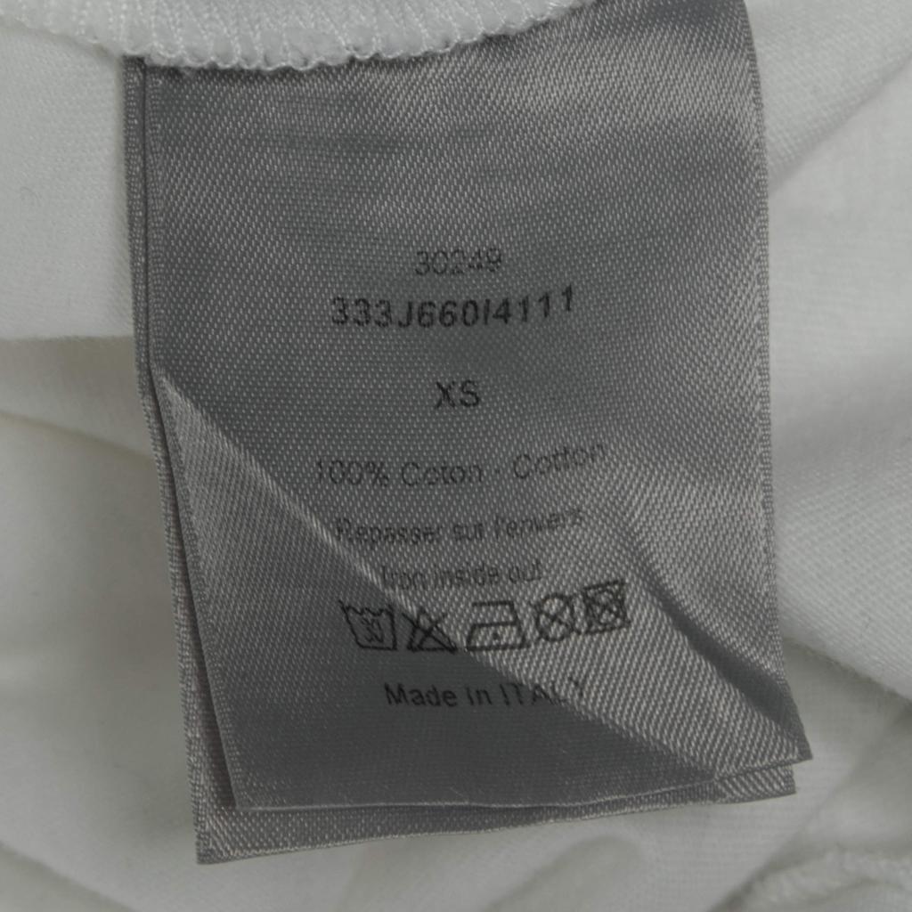 Dior Homme White Printed Cotton Short Sleeve Round Neck T-Shirt XS商品第5张图片规格展示