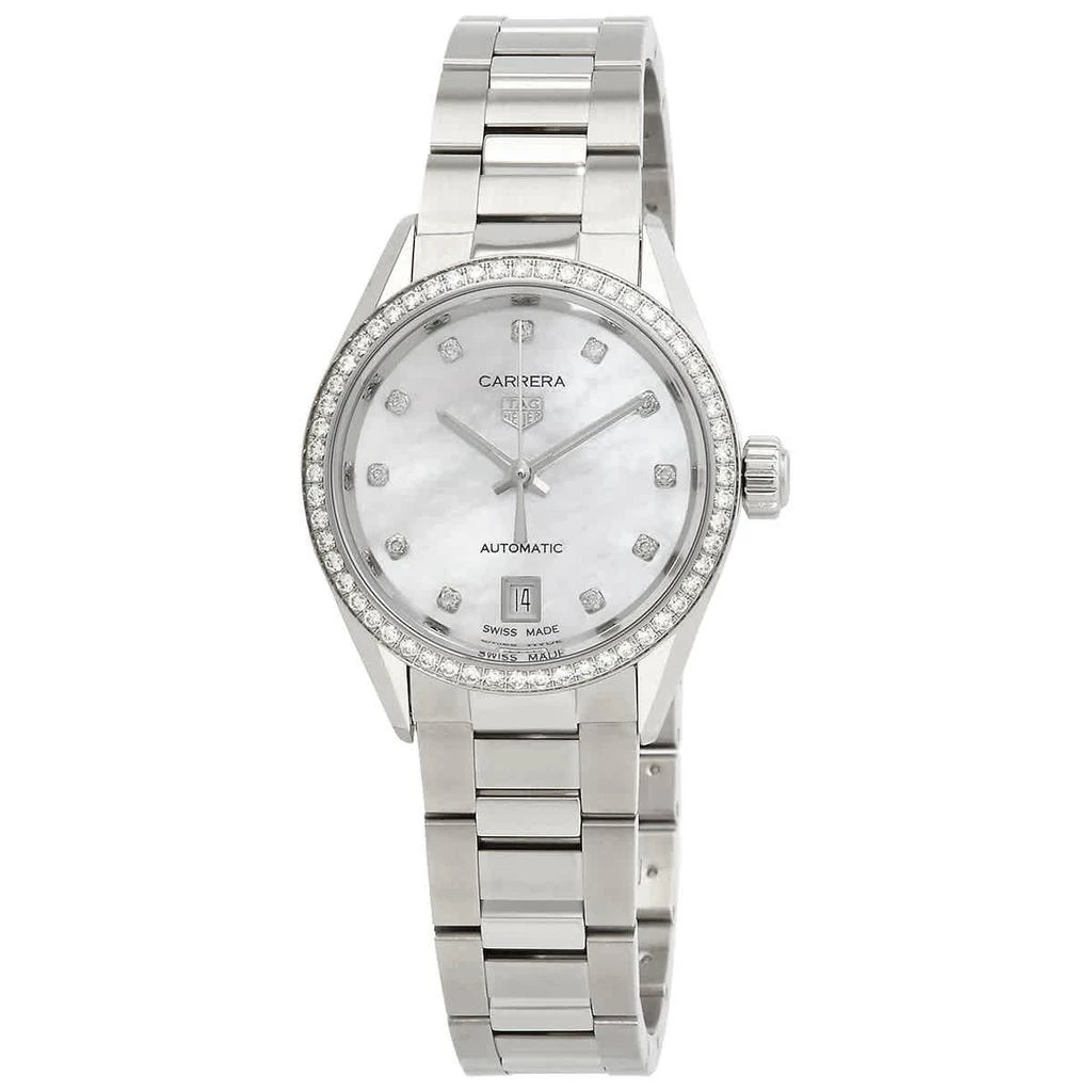 商品TAG Heuer|Carrera Automatic Diamond White Dial Ladies Watch WBN2414.BA0621,价格¥33732,第1张图片