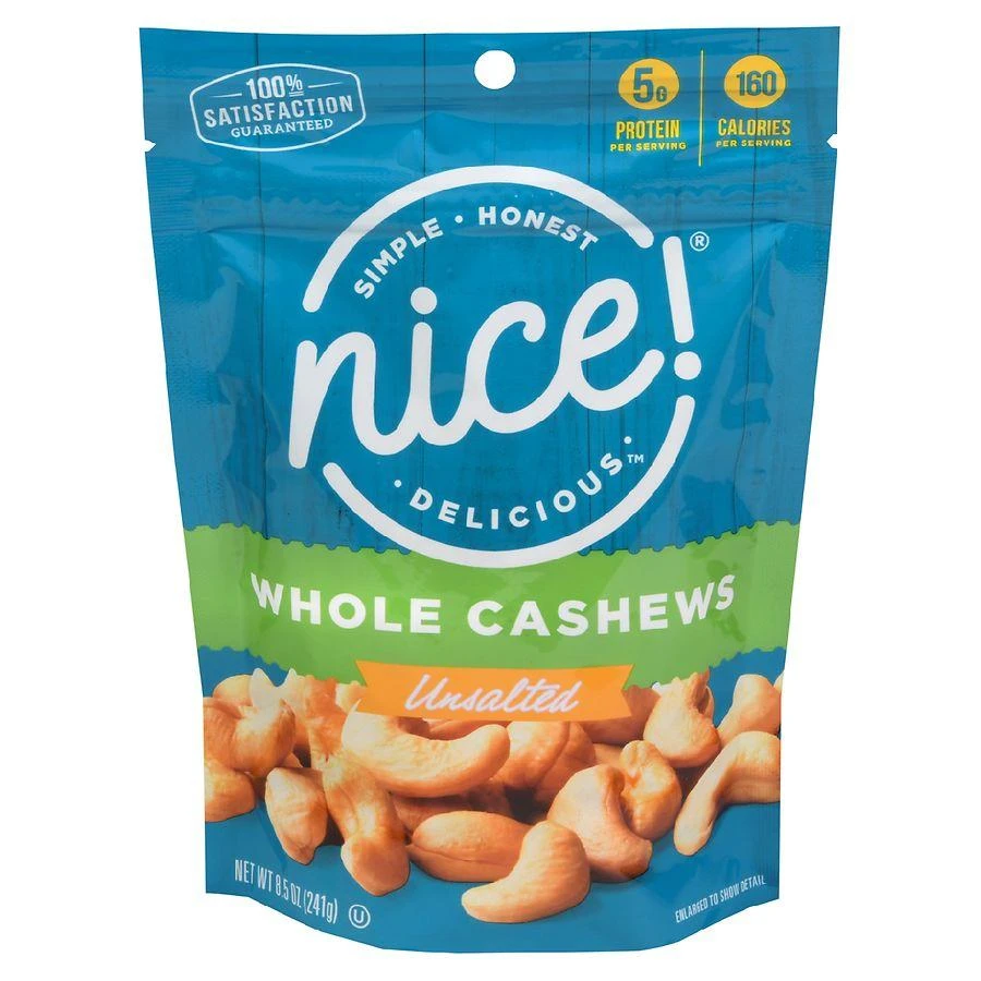 商品Nice!|Whole Cashews Unsalted,价格¥34,第1张图片