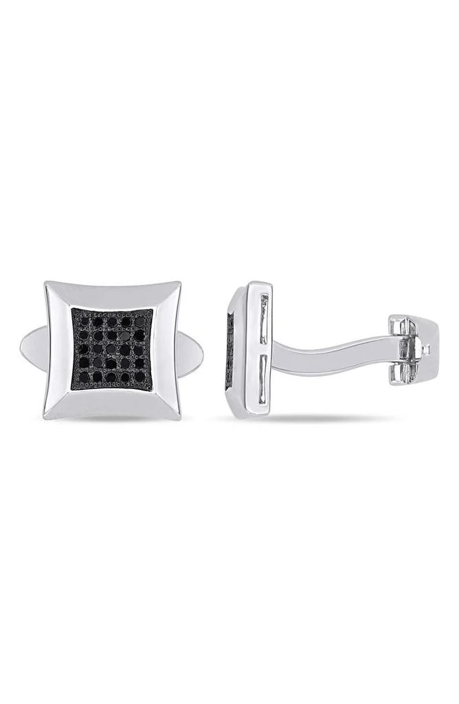 商品DELMAR|Men's Sterling Silver Pavé Black Diamond Cuff Links - 0.25 ctw.,价格¥1876,第1张图片