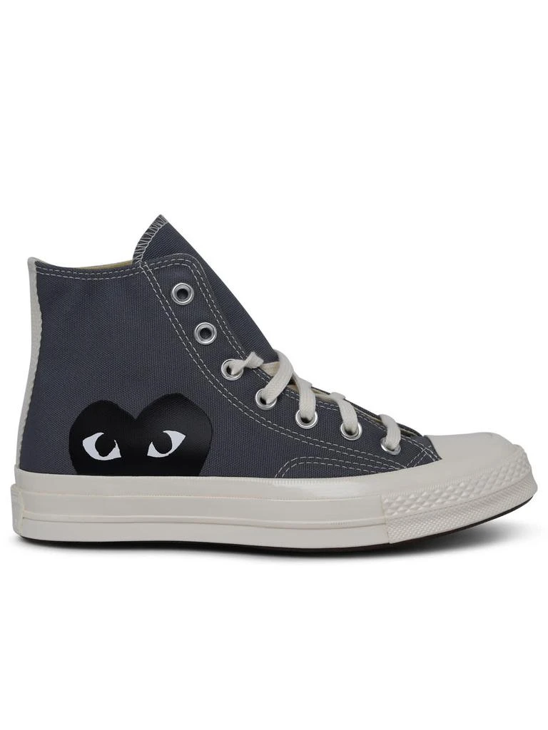 商品Comme des Garcons|High Top Grey Canvas Sneakers,价格¥1321,第1张图片