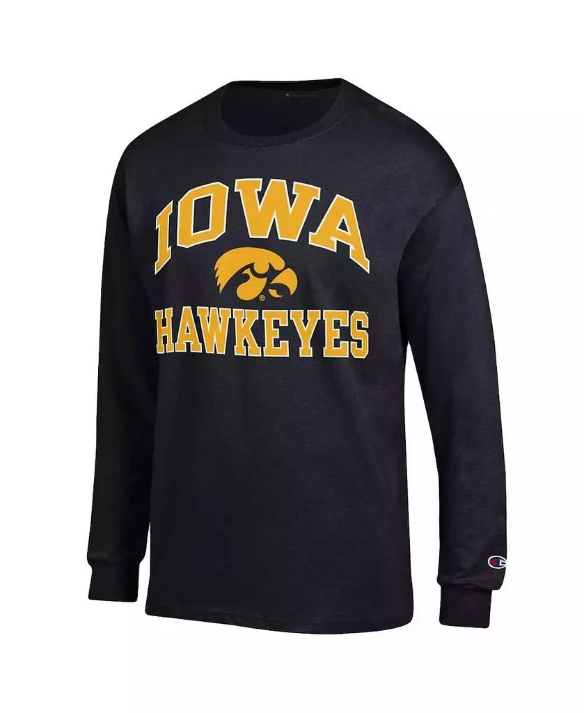 商品CHAMPION|Men's Black Iowa Hawkeyes High Motor Long Sleeve T-shirt,价格¥247,第3张图片详细描述