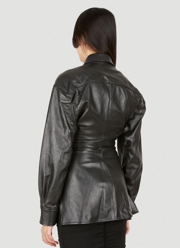 商品Alexander Wang|Ruched Waist Shirt in Black,价格¥3576,第6张图片详细描述