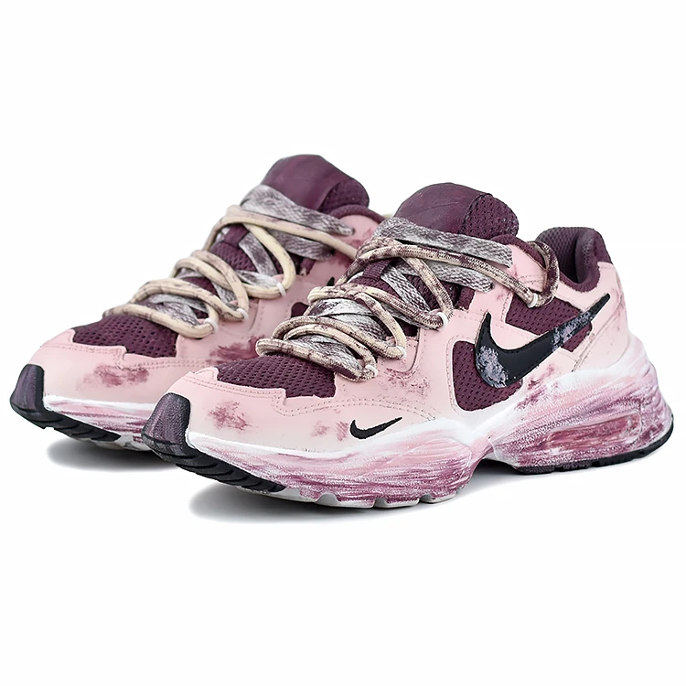 商品[国内直发] NIKE|[预售3天]【定制球鞋】   Air Max Fusion 红夕迷航 双层 复古做旧 废土机能 舒适工装 潮流百搭防滑耐磨 低帮 休闲跑步鞋 女 红粉,价格¥1185,第4张图片详细描述