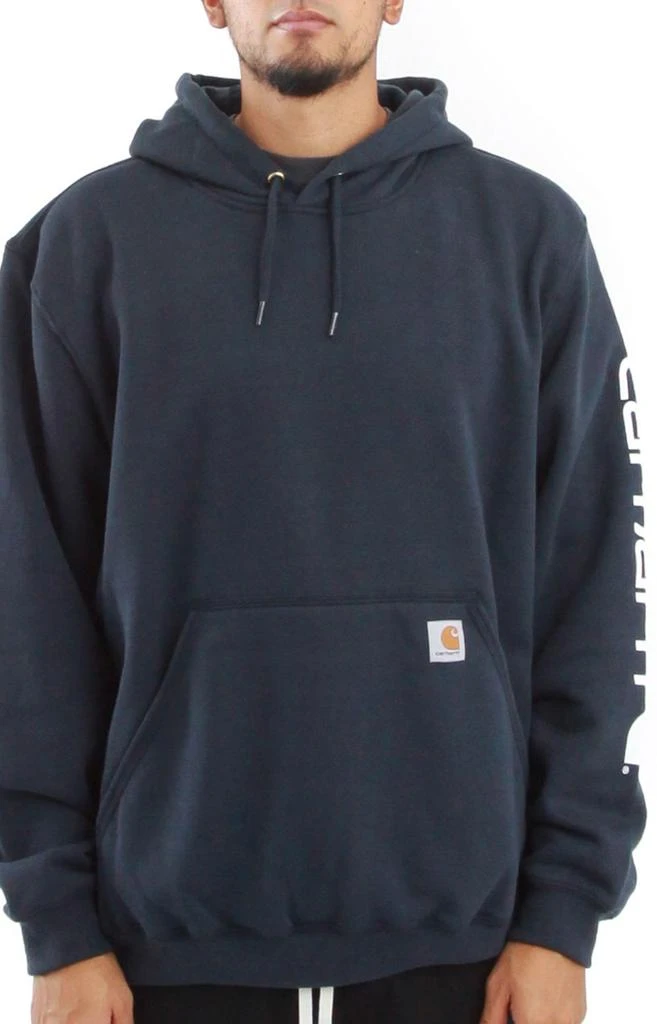 商品Carhartt|(K288) MW Signature Sleeve Logo Pullover Hoodie - New Navy,价格¥405,第1张图片