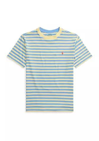 商品Ralph Lauren|Lauren Childrenswear Boys 8 20 Striped Cotton Blend Jersey Tee,价格¥106,第1张图片