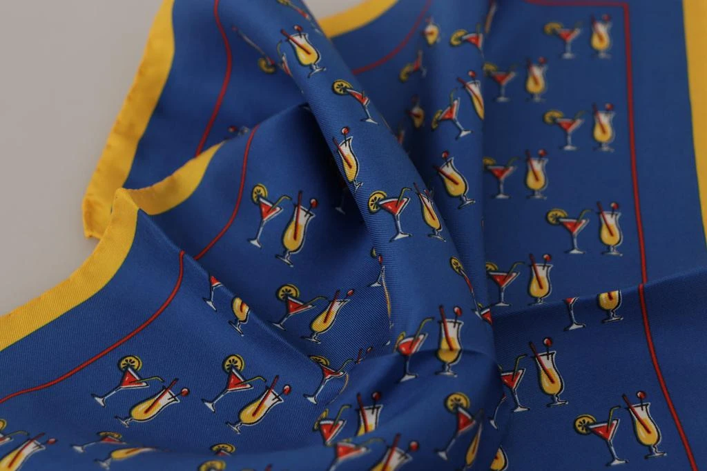 商品Dolce & Gabbana|Dolce & Gabbana Multicolor Printed DG Logo Square Handkerchief Scarf,价格¥964,第2张图片详细描述