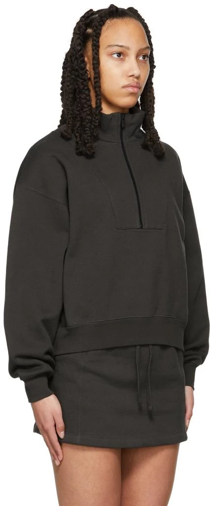 商品Essentials|Black 1/2 Zip Pullover Sweatshirt,价格¥406,第2张图片详细描述