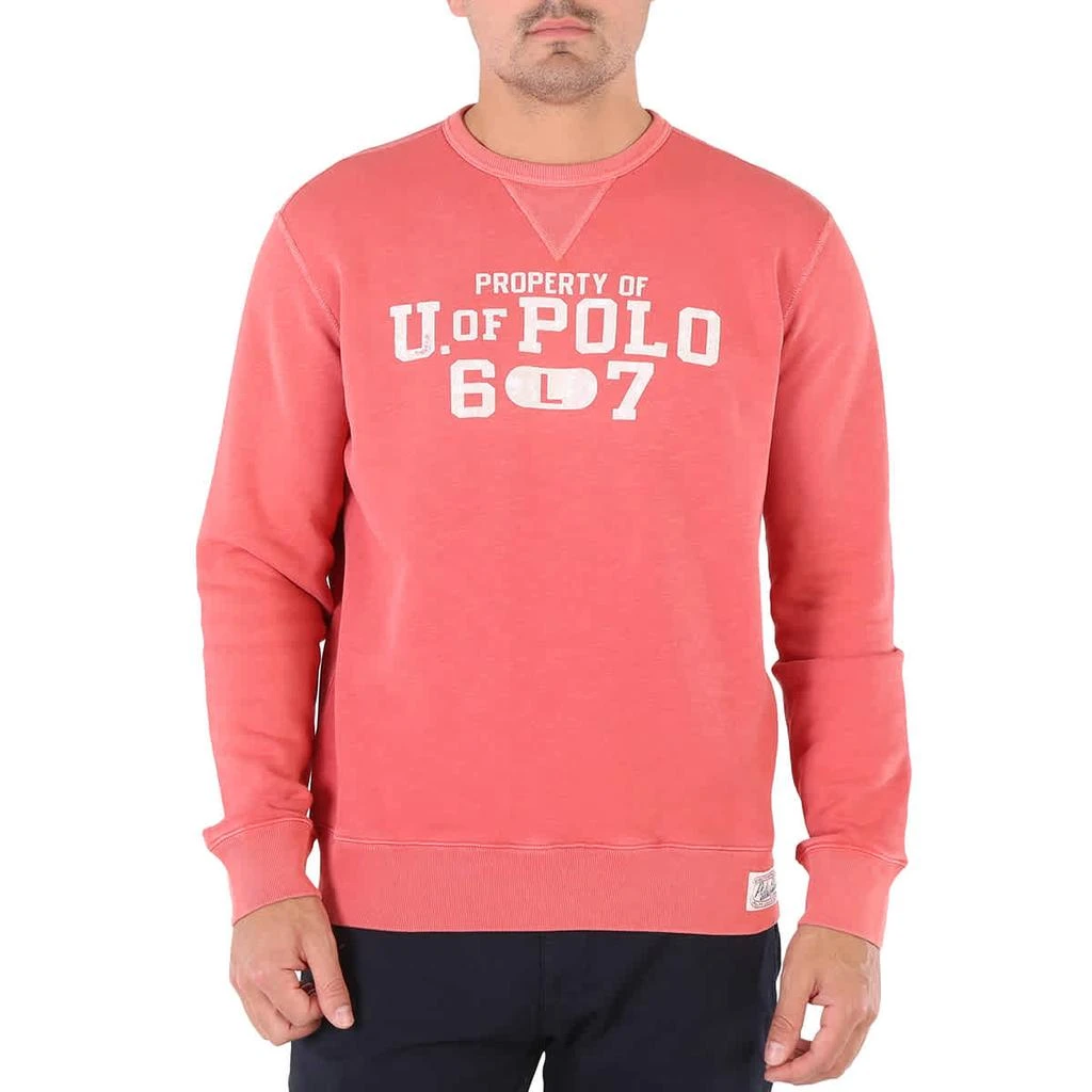 商品Ralph Lauren|Men's Red Polo 67 Print Sweatshirt,价格¥596,第1张图片