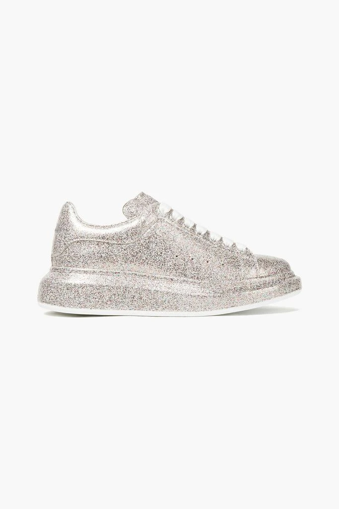 商品Alexander McQueen|Glittered leather exaggerated-sole sneakers,价格¥1386,第1张图片