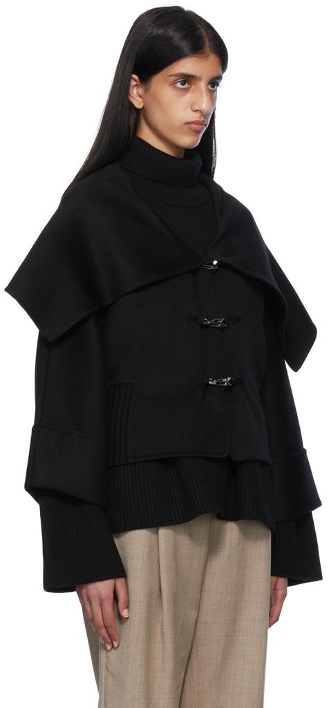 Black Wool Jacket商品第2张图片规格展示