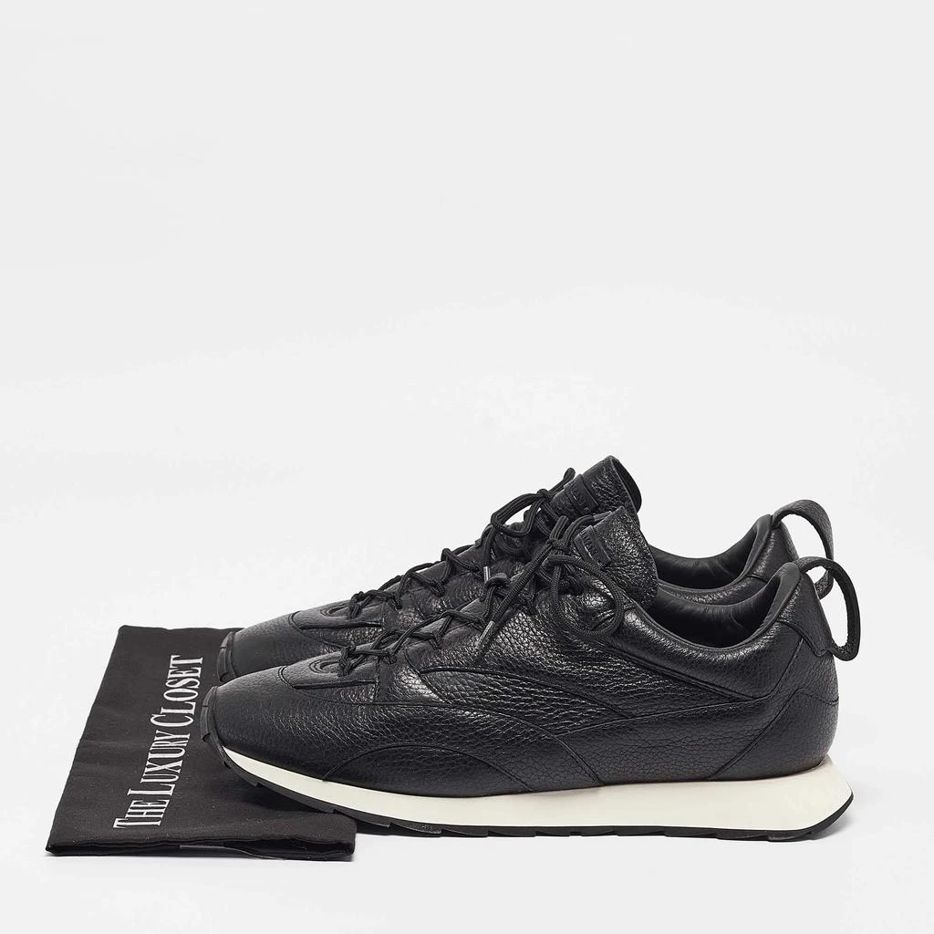 Giorgio Armani Black Leather Lace Up Sneakers Size 43 商品