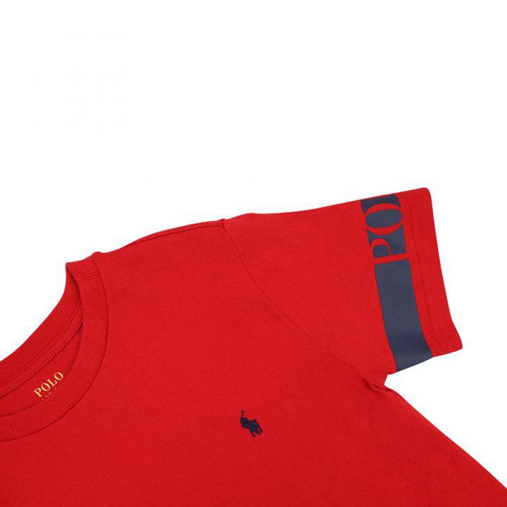 商品Ralph Lauren|Red Logo Tape Short Sleeve T Shirt,价格¥393-¥428,第4张图片详细描述