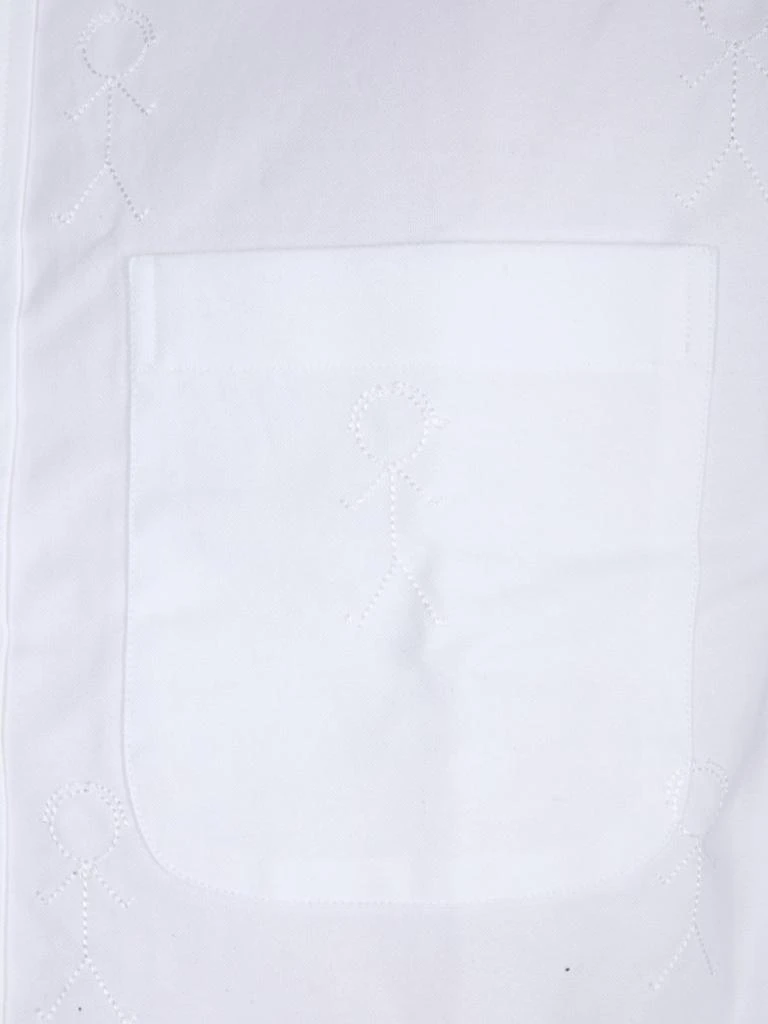 商品Thom Browne|Thom Browne Logo Detailed Long-Sleeved Shirt,价格¥2691,第3张图片详细描述