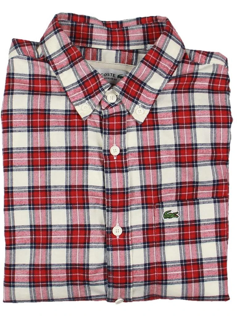商品Lacoste|Mens Flannel Plaid Button-Down Shirt,价格¥564,第1张图片
