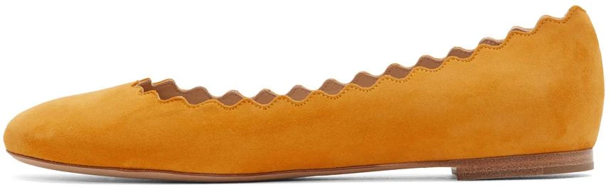 商品Chloé|Orange Suede Lauren Flats,价格¥2045,第3张图片详细描述
