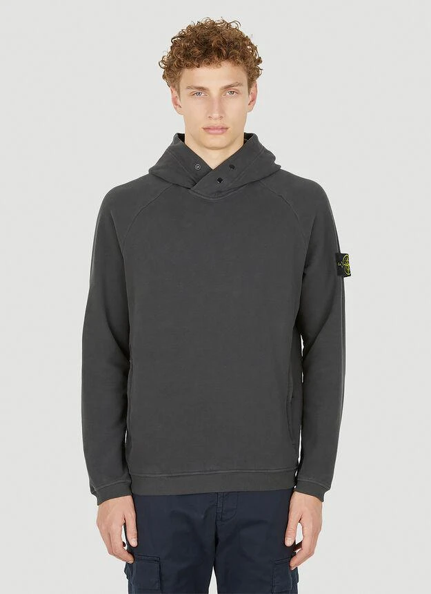 商品Stone Island|Compass Patch Hooded Sweatshirt in Grey,价格¥3523,第1张图片