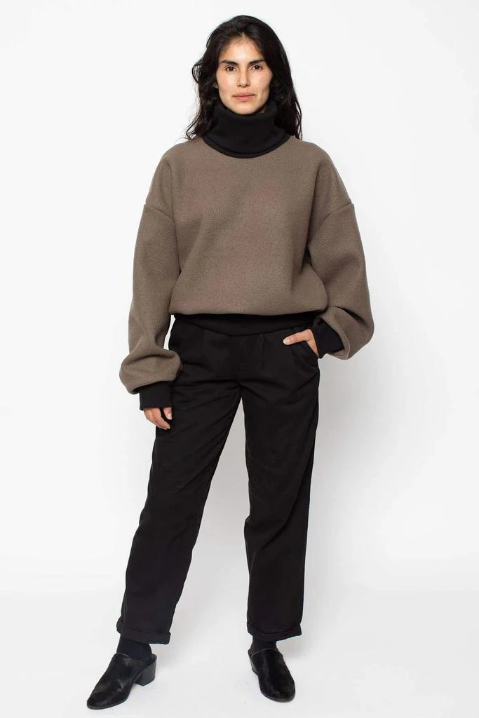 RWHR313 - Wool Turtleneck Sweater with Heavy Cotton Rib 商品