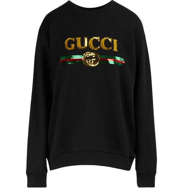 商品Gucci|Sequined logo sweatshirt,价格¥14072,第1张图片