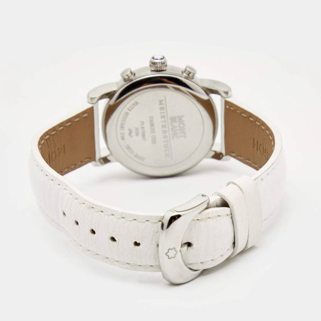 商品[二手商品] MontBlanc|Montblanc White Stainless Steel Leather Mini Star 7039 Women's Wristwatch 32 mm,价格¥5978,第5张图片详细描述