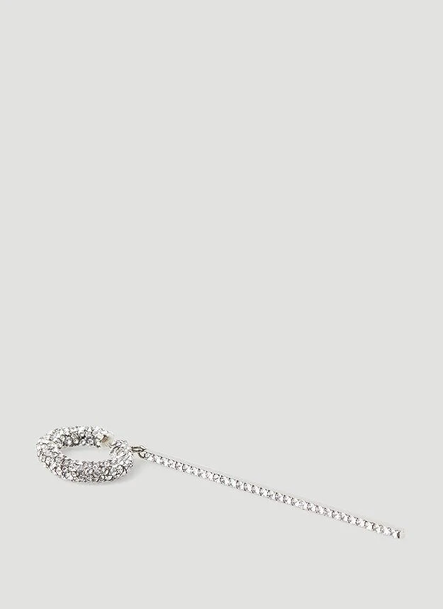 商品Alexander McQueen|Embellished Pendant Ear Cuff in Silver,价格¥2288,第2张图片详细描述