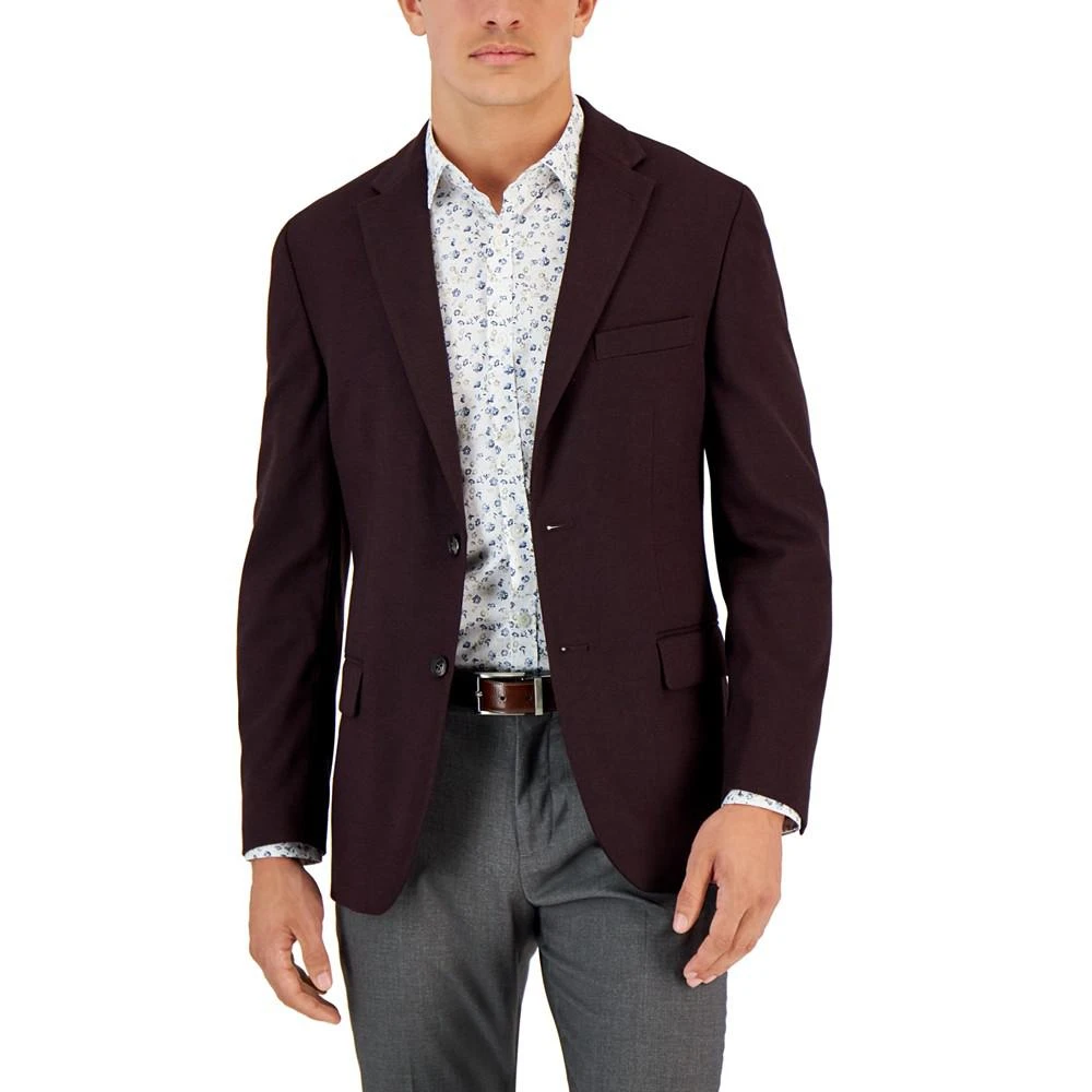 商品Tommy Hilfiger|Men's Wine Single-Breasted Modern-Fit Sport Coat,价格¥889,第1张图片