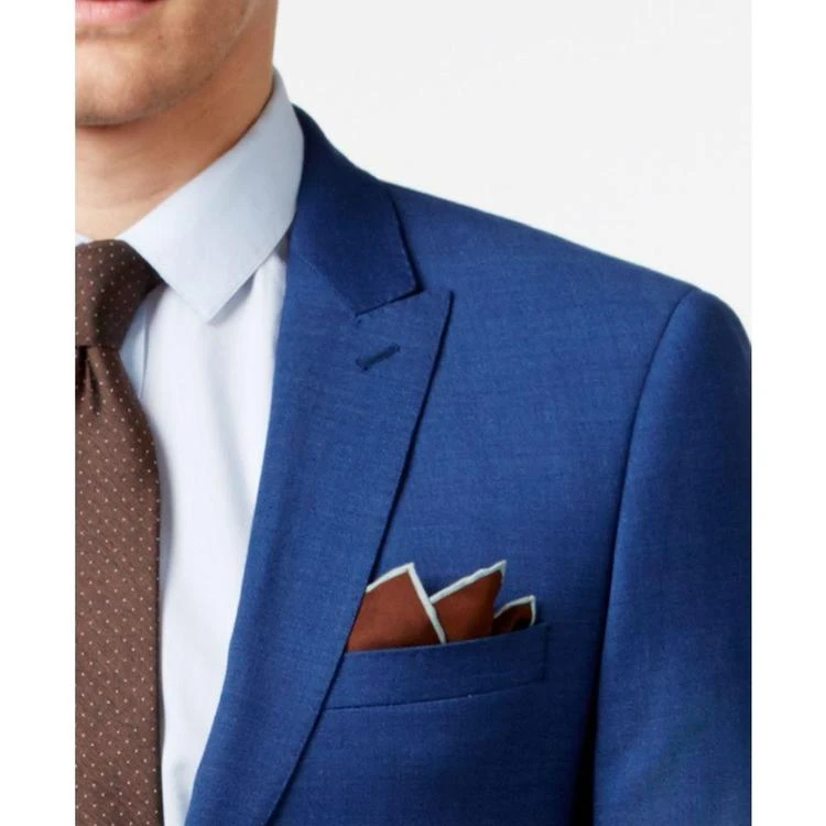 商品Calvin Klein|Men's Slim Fit High Blue Pindot Suit,价格¥1465,第5张图片详细描述