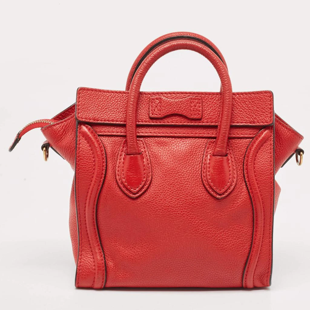 商品[二手商品] Celine|Celine Red Leather Nano Luggage Tote,价格¥10376,第4张图片详细描述