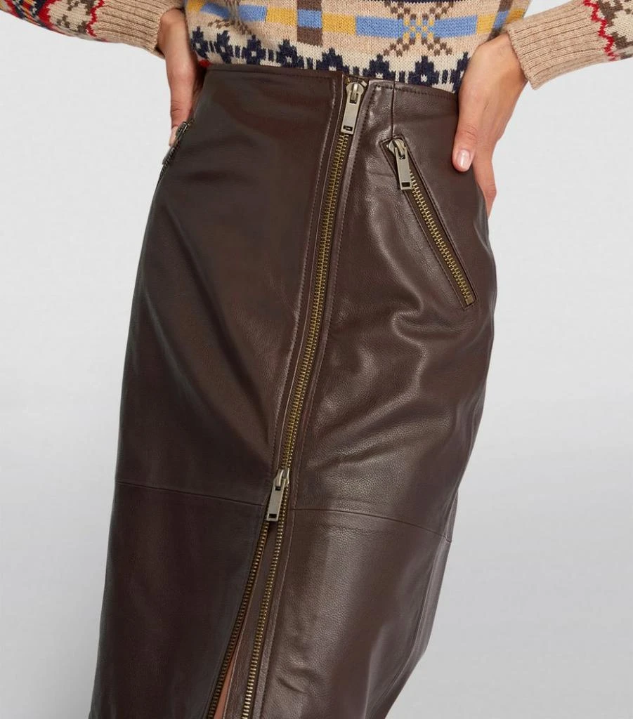 Leather Asymmetric Zip Skirt 商品