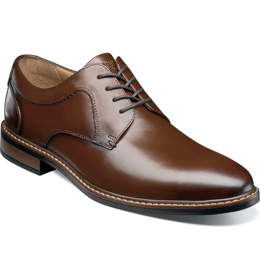 商品Nunn Bush|Hayden Leather Plain Toe Derby - Wide Width Available,价格¥338,第1张图片