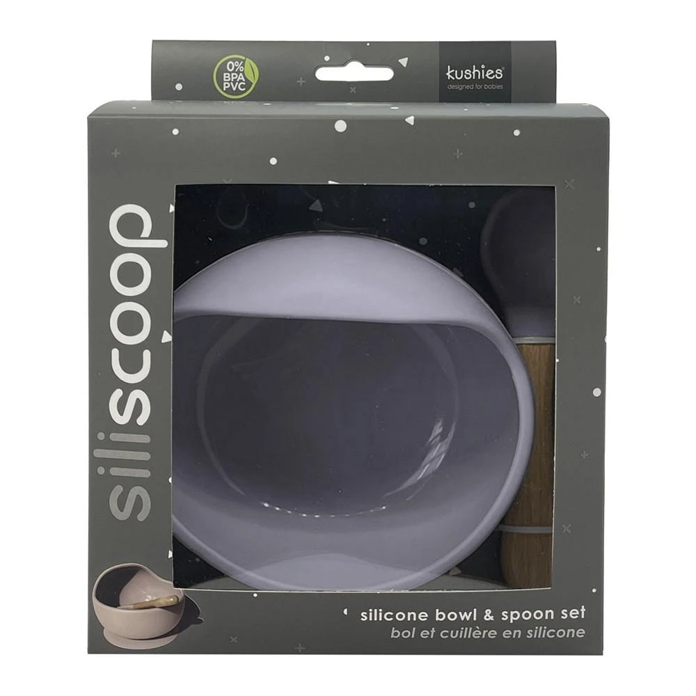 商品Kushies|Baby Boys or Baby Girls Siliscoop Silicone Feeding Bowl and Spoon, 2 Piece Set,价格¥187,第2张图片详细描述