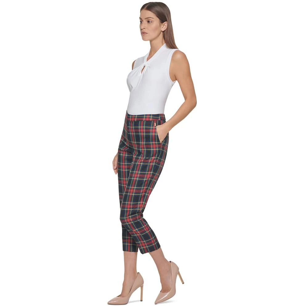 商品Tommy Hilfiger|Women's Plaid Mid Rise Cropped Trousers,价格¥671,第3张图片详细描述
