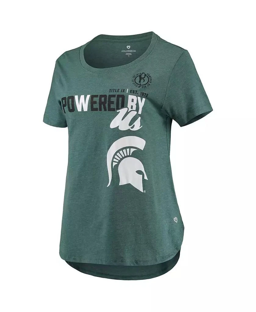 商品Colosseum|Women's Heathered Green Michigan State Spartans PoWered By Title IX T-shirt,价格¥188,第2张图片详细描述