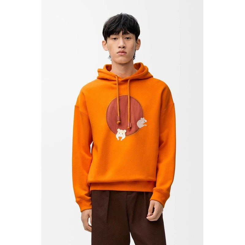 商品Loewe|【预售3-5天】LOEWE/罗意威 男士橙色棉卫衣,价格¥8013,第5张图片详细描述