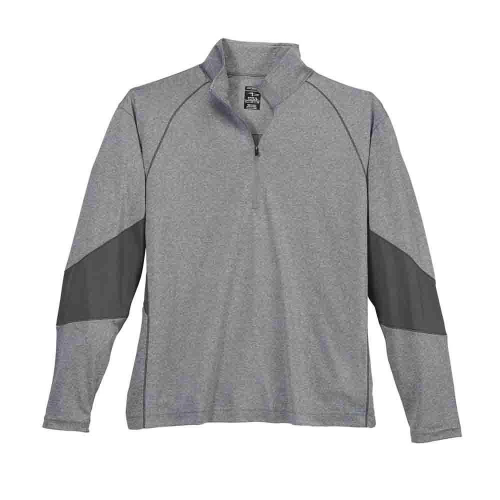 商品Page & Tuttle|Coverstitch Jersey Mockneck Long Sleeve Quarter Zip Pullover Shirt,价格¥493,第1张图片详细描述