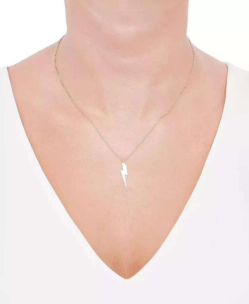 商品Italian Gold|Lightning Bolt 18" Pendant Necklace in 10k Gold,价格¥1215,第2张图片详细描述