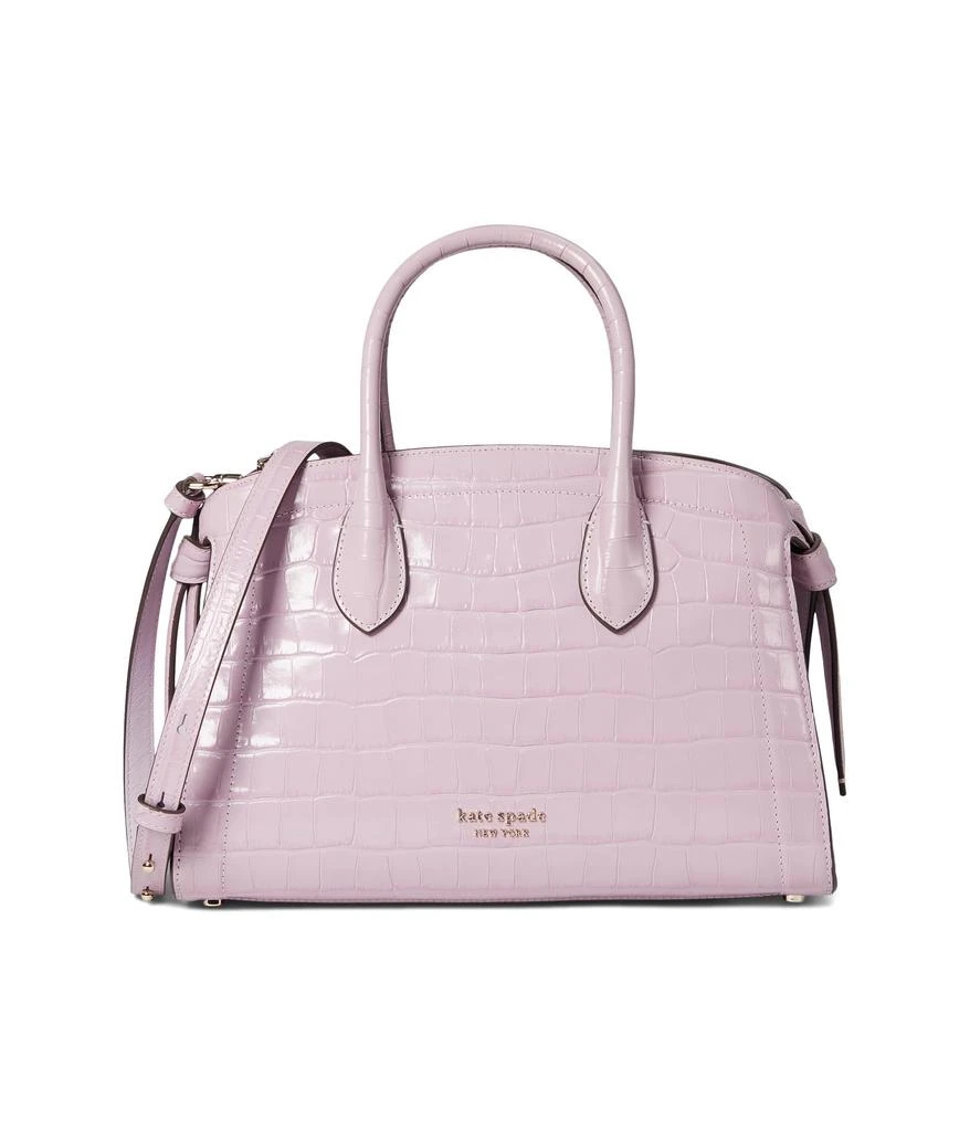 商品Kate Spade|Knott Croc Embossed Leather Medium Zip Top Satchel,价格¥1761,第1张图片