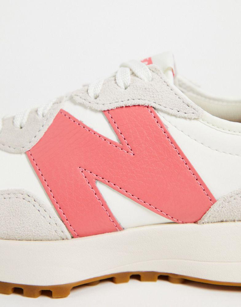 商品New Balance|New Balance 327 trainers in off white and pink,价格¥831,第4张图片详细描述