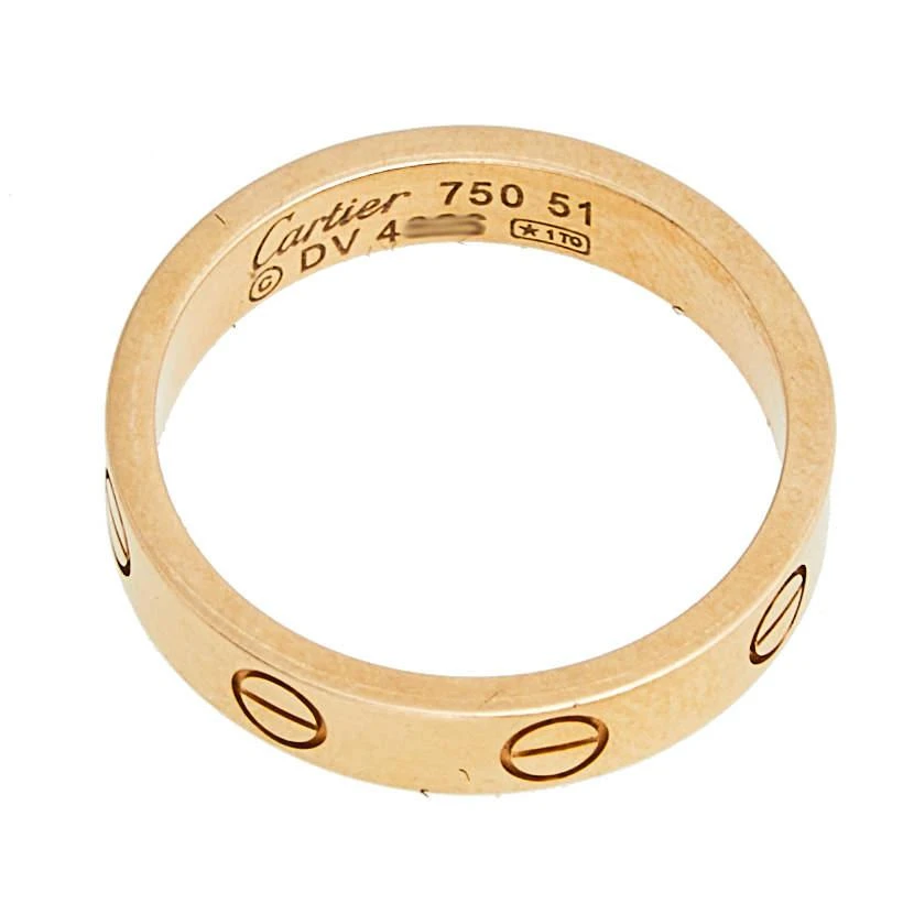 商品[二手商品] Cartier| Cartier Love 18K Rose Gold Narrow Wedding Band Ring Size 51,价格¥5413,第5张图片详细描述