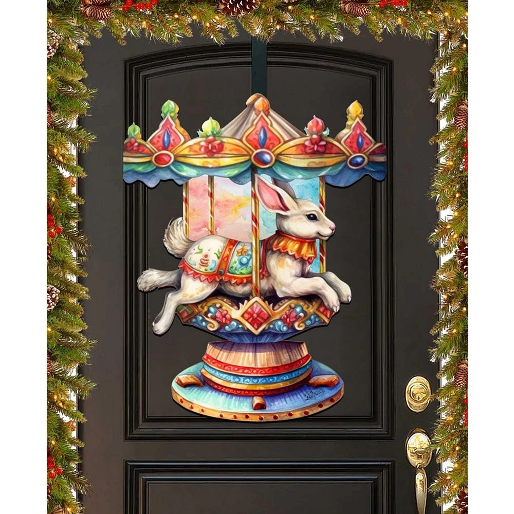 商品Designocracy|Carousel Christmas Wooden Wall Decor Door Decor G. DeBrekht,价格¥1099,第1张图片