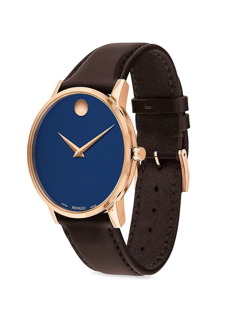 商品Movado|Museum Classic Leather Strap Watch,价格¥5207,第2张图片详细描述