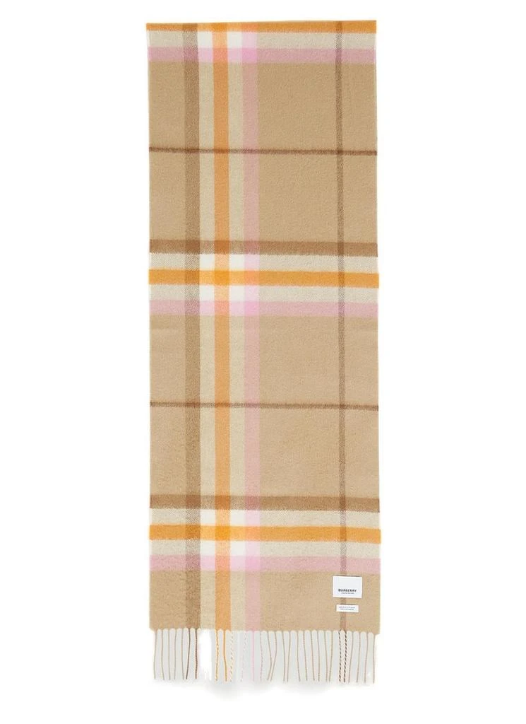 商品Burberry|Logo Patch Checked Fringed Scarf,价格¥3329,第1张图片