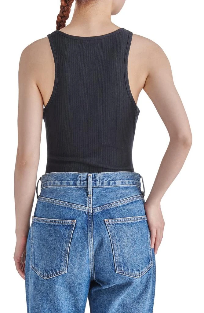 商品Steve Madden|Ribbed Stretch Cotton Bodysuit,价格¥88,第2张图片详细描述