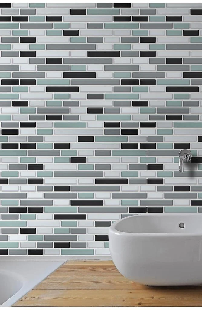 Metallic Turquoise Mosaic Glossy 3D Metro Sticker Tiles Premium Wall Splashbacks Mosaics 商品