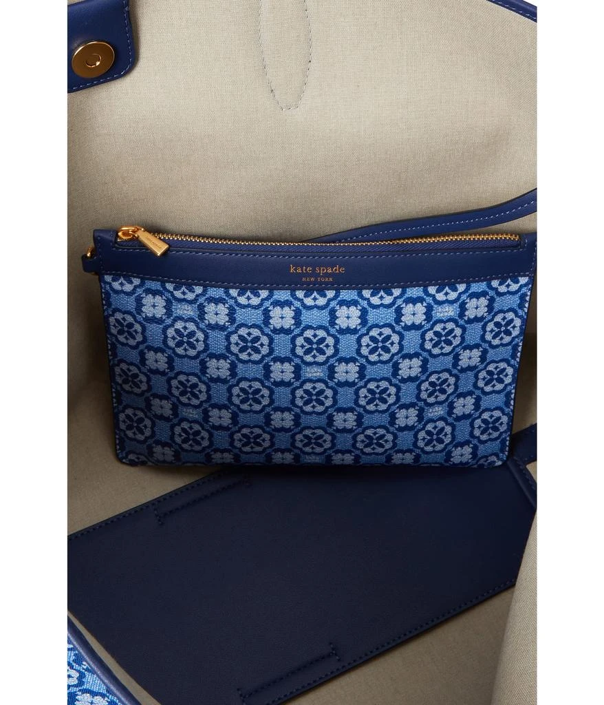 商品Kate Spade|Spade Flower Monogram Coated Canvas Sutton Medium Tote,价格¥2238,第3张图片详细描述